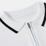Polo Classique avec Zip et Détails Contrastés