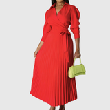 Evelina | Robe Midi Plissée Douce