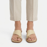 Mules à Talon Bloc et Bout Carré avec Détail Entregent pour Femme