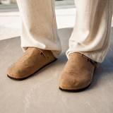 Luke | Sabot pour hommes en suède confortable avec semelle ergonomique