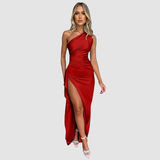 Ana | Robe de Soirée en Satin Drapé