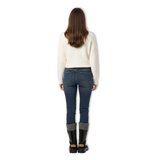 Bottes rétro pour femmes bottes d’hiver à lacets bottes mi-mollet à plateforme