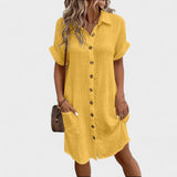 Robe Fluide à Manches Courtes