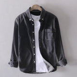 Chemise en Denim pour Homme Casual à Manches Longues