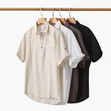 Thiago | Chemise Polo d'Été pour Hommes en Lin avec Poche Poitrine