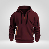 Heren Half Zip Hoodie – Sweat à Capuche Urbain Confortable avec Poches