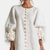 Marcelle | Robe à fleurs en relief
