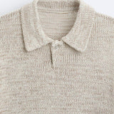 Polo en tricot décontracté au look vintage