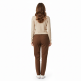 Pantalon Sarouel en Coton pour Femme avec Taille Élastique et Poches Latérales