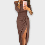 Robe élégante sans épaules