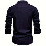 Chemise Homme Slim Fit Boutons Élégante Casual