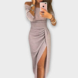 Robe élégante sans épaules