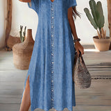 Helen | Élégante Robe Rétro en Denim