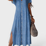 Helen | Élégante Robe Rétro en Denim