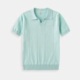 Polo Retro-Strik en Vert Menthe