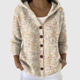 Yvette - Cardigan à capuche en maille