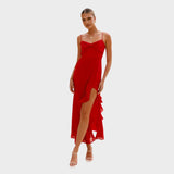 Aurelia - Robe avec volants et fines bretelles