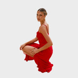 Aurelia - Robe avec volants et fines bretelles