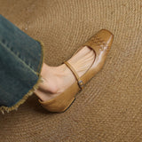Verity | Chaussure plate Mary Jane à bout carré