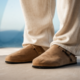 Luke | Sabot pour hommes en suède confortable avec semelle ergonomique