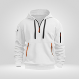 Heren Half Zip Hoodie – Sweat à Capuche Urbain Confortable avec Poches