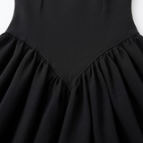 Robe Courte Évasée à Col Rond Sans Manches pour Femmes