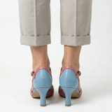 Chaussures à Talons Hauts avec Bride Cheville et Nœud Décoratif