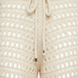 Pantalon de Plage en Maille Crochetée pour Femmes avec Taille Élastique