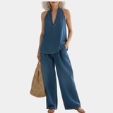 Ivy | Ensemble Deux Pièces en Denim Vintage Doux et Lavé