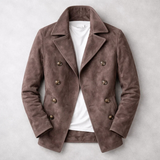 Morris | Manteau en daim pour homme à double boutonnage