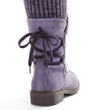 Bottes d’Hiver Femme Mi-Mollet en Suédine – Bottes de Neige Chaudes et Tendance