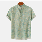 Leo | Chemise à Manches Courtes Ludique avec Motif Floral Vintage