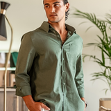 Kai | Chemise en Lin à Manches Longues Légère pour Hommes d'Été