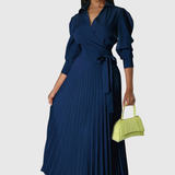 Evelina | Robe Midi Plissée Douce