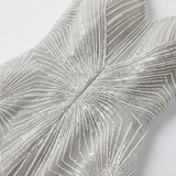 Robe de Soirée Évasée à Paillettes avec Col en V et Fines Bretelles