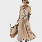 Filomena – Robe longue à rayures