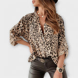 Vanessa - Blouse Moderne Avec Imprimé Léopard