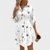 Noémia - Robe chemise florale élégante