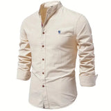 Chemise Homme Slim Fit Boutons Élégante Casual