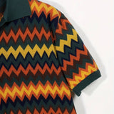 Pull Rétro avec Motif Zigzag