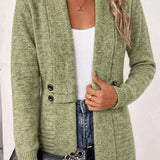 Tessa | Cardigan en tricot côtelé avec patte à boutons