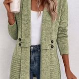 Tessa | Cardigan en tricot côtelé avec patte à boutons