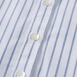 Robe Longue Rayée pour Femmes avec Col à Revers et Manches Longues Boutonnées