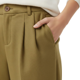 Pantalon large taille haute pour femme coupe ample bureau et décontracté
