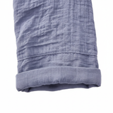 Blouse pour Femme à Col en V avec Boutons et Manches 3/4 en Lin et Coton
