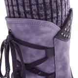 Bottes d’Hiver Femme Mi-Mollet en Suédine – Bottes de Neige Chaudes et Tendance