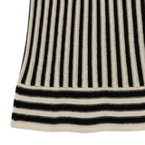 Robe Longue en Maille Sans Manches à Rayures et Col Rond pour Femmes