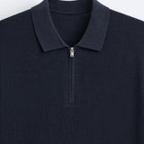 Polo en tricot élégant avec zip