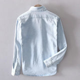 Chemise en Denim pour Homme Casual à Manches Longues