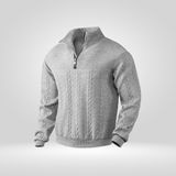 Pull Homme à Col Zippé – Col Henry Élégant et Confort Décontracté